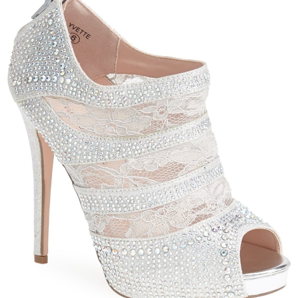 Lauren Lorraine yvette rhinestone shoes